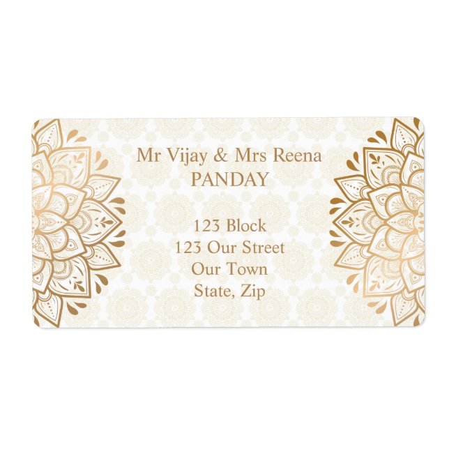 Golden mandala Mehndi personalized   (Front)