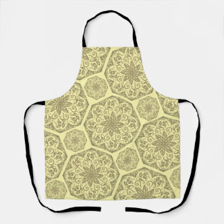 Golden Mandala Mosaic Pattern Apron