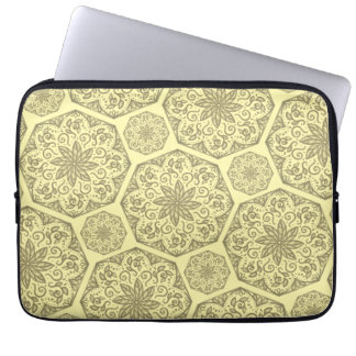 Golden Mandala Mosaic Pattern Laptop Sleeve