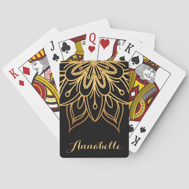 Golden Mandala Playing Cards (Back)