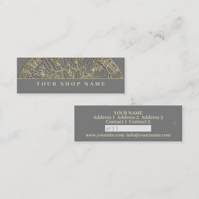 Golden Mandala - Price Tag - Business Card (Front/Back)
