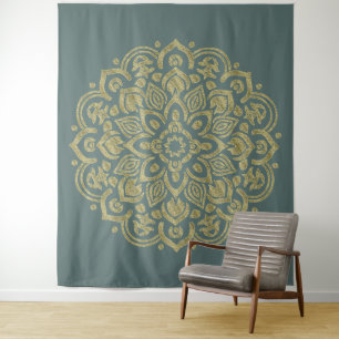 Golden Mandala - Tapisserie
