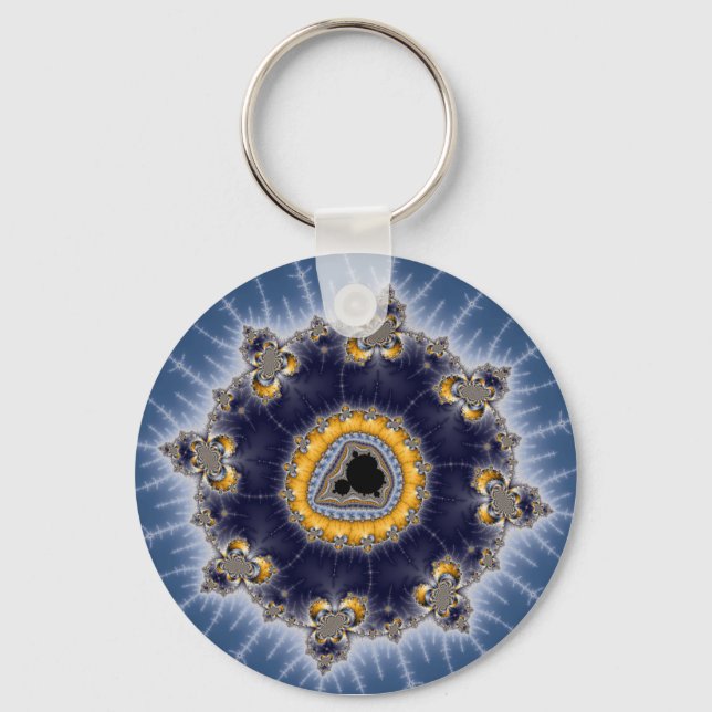 Golden Mandelbrot - Fractal Keychain (Front)