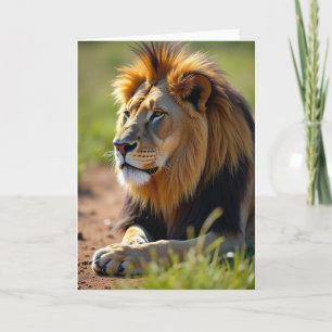 Golden Mane Fathers Day Card