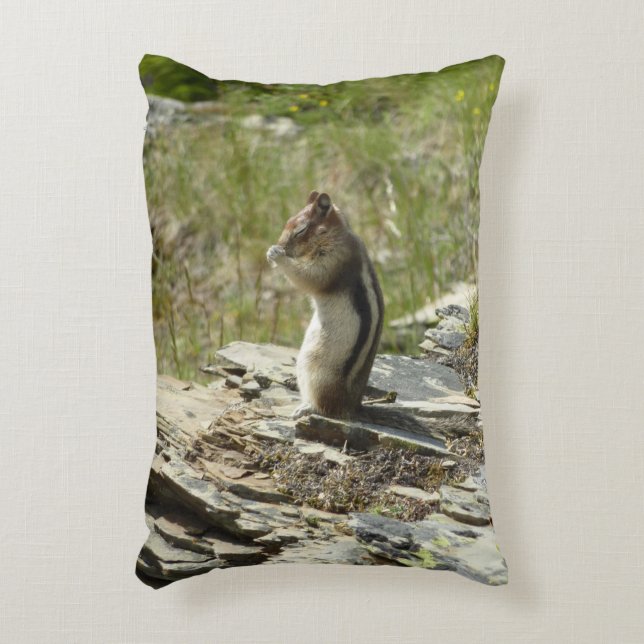 Golden-Mantled Ground Squirrel at Glacier I Accent Pillow (Front(Vertical))