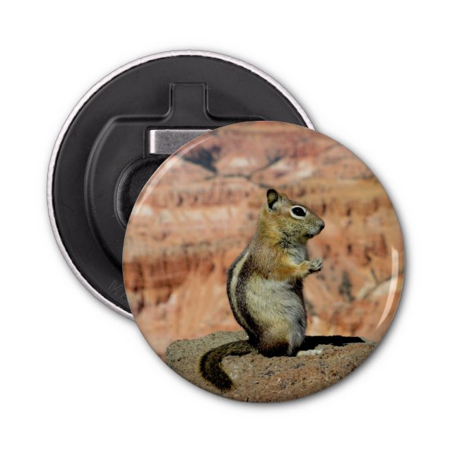 Golden Mantled Ground Squirrel Bottle Opener (Front)