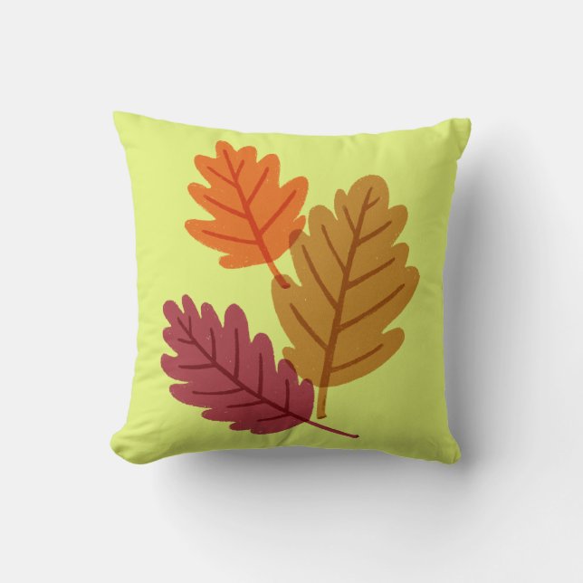  Golden Maple Leaves Square Pillow (Front)