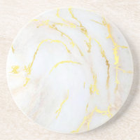 Golden Marble Elegant Trendy Template Round