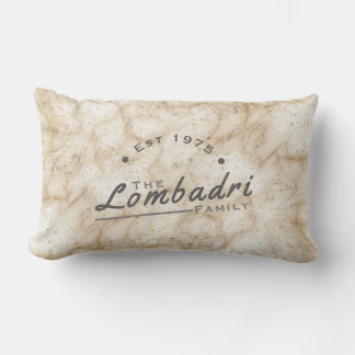 Golden Marble  Lumbar Pillow