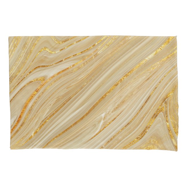 Golden marble: luxurious texture background. pillowcase (Front)