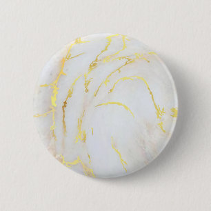 Golden Marble Template Trendy Elegant Custom 2 Inch Round Button