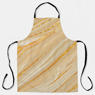 Golden marble texture apron