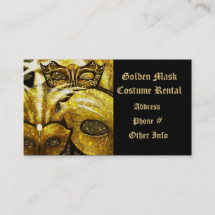Golden Mardi Gras Masques Carte de visite