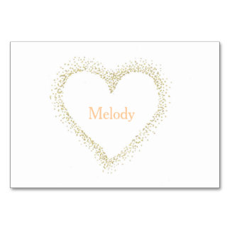 Golden - Mariage du coeur blanc Table / Carte de p