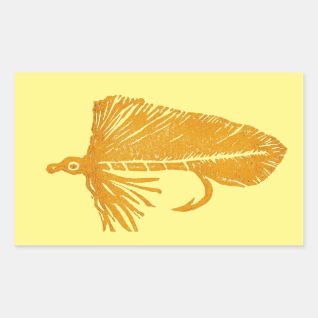 Golden Matuka streamer fly fishing fly tying art Sticker (Front)