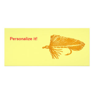 Golden Matuka streamer, fly tying, fly fishing art Rack Card
