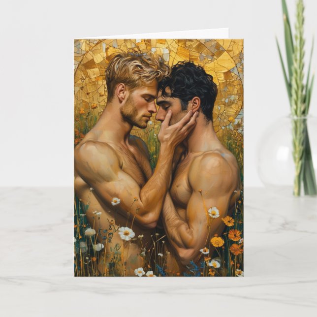 Golden Meadow Embrace Card (Front)