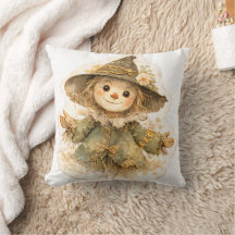 Golden Meadow Fairytale Throw Pillow