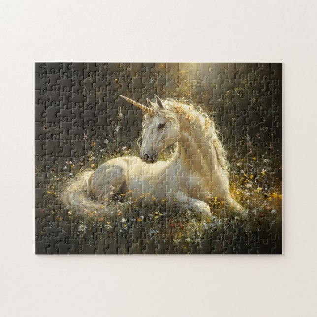 Golden Meadow Unicorn Jigsaw Puzzle (Horizontal)