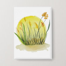 Golden Meadow Watercolor Art Print