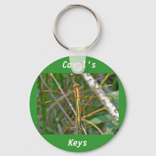 Golden Meadowhawk (Sympetrum) Dragonfly Items Keychain