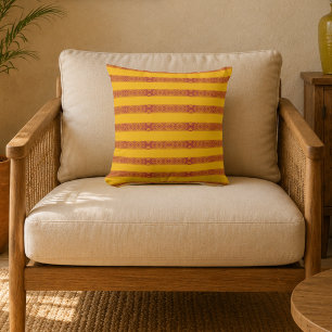 Golden Medina Moroccan Stripe Throw Pillow