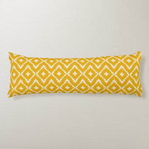 Golden Medina: Yellow Andalusian Moroccan Geometry Body Pillow
