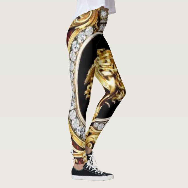 Golden Medusa Gems Leggings (Right)