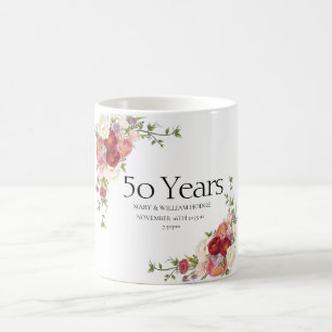 "Golden Memories: Celebrating 50 Years of Love" Coffee Mug