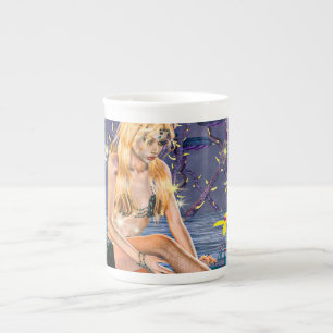 Golden Mermaid Bone China Mug