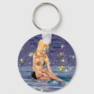 Golden Mermaid Keychain