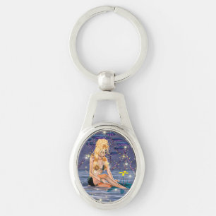 Golden Mermaid Keychain