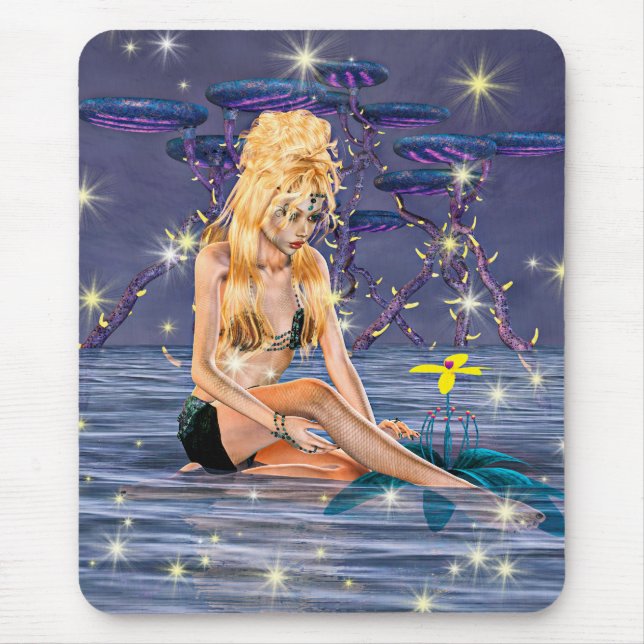 Golden Mermaid Mouse Pad (Front)