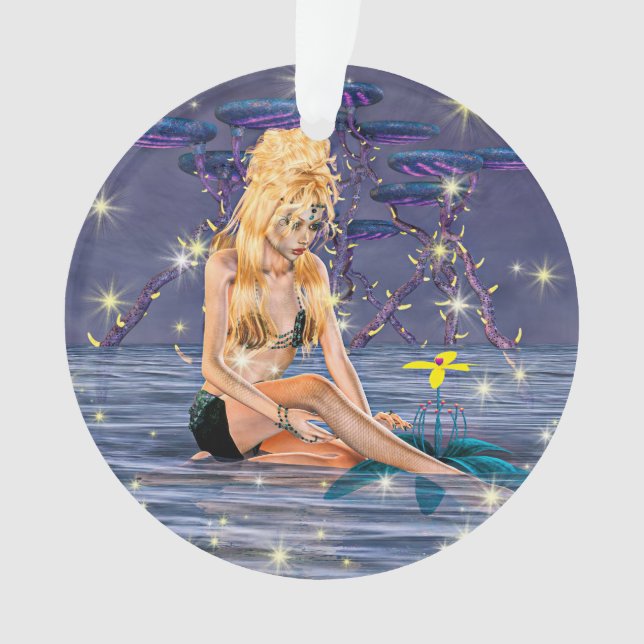 Golden Mermaid Ornament (Front)