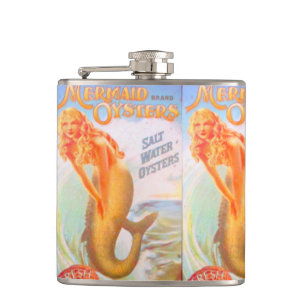 golden mermaids hip flask