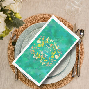 GOLDEN MERRY AND BRIGHT personalized Napkin