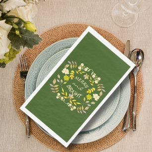 GOLDEN MERRY AND BRIGHT personalized Napkin