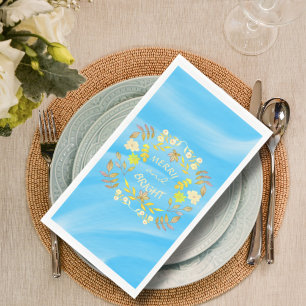 GOLDEN MERRY AND BRIGHT personalized Napkin