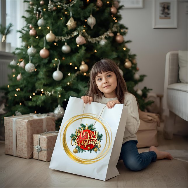 Golden Merry Christmas Gift Bag (Creator Uploaded)