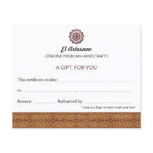 Golden Mexican Rose Gift Certificate White