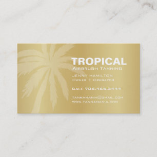 Golden Mobile Tanning Salon Business Card