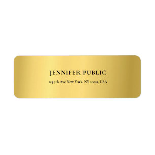 Golden Modern Glamour Gold Chic Adresse de retour
