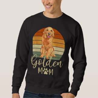 Golden Mom Retro Sunset Golden Retriever Dog Mama Sweatshirt