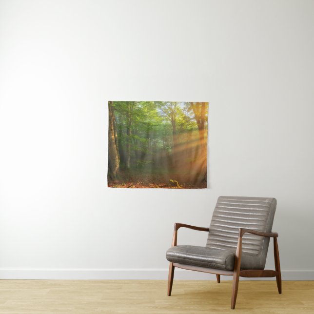 Golden Moment of Light Tapestry (In Situ (Horizontal))