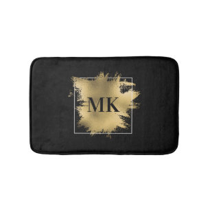 Golden Monogram Bath Mat