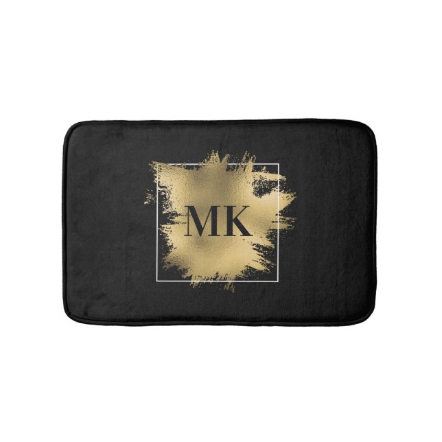Golden Monogram Bath Mat (Front)