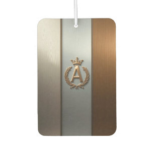 Golden Monogram Emblem A Air Freshener