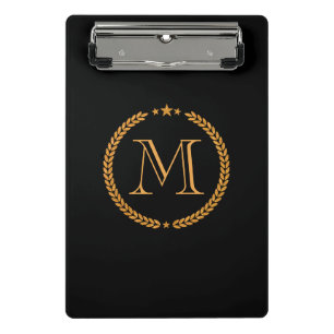 Golden Monogram Mini Clipboard