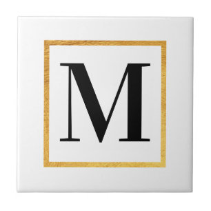 Golden Monogram Tile