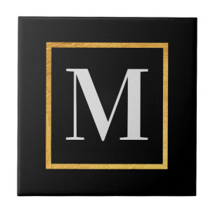 Golden Monogram Tile